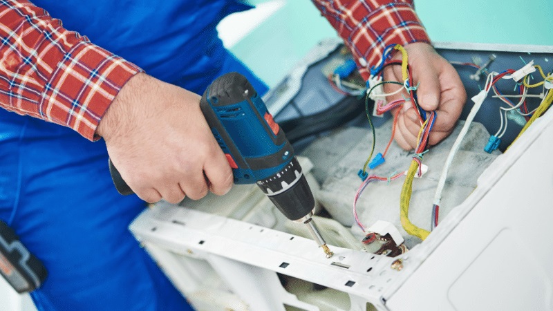 Nallıhan İmmergas İmmergas çamaşır makinesi kart tamiri – Su almama arızası orijinal parça ile giderildi. - Teknik servis örneği